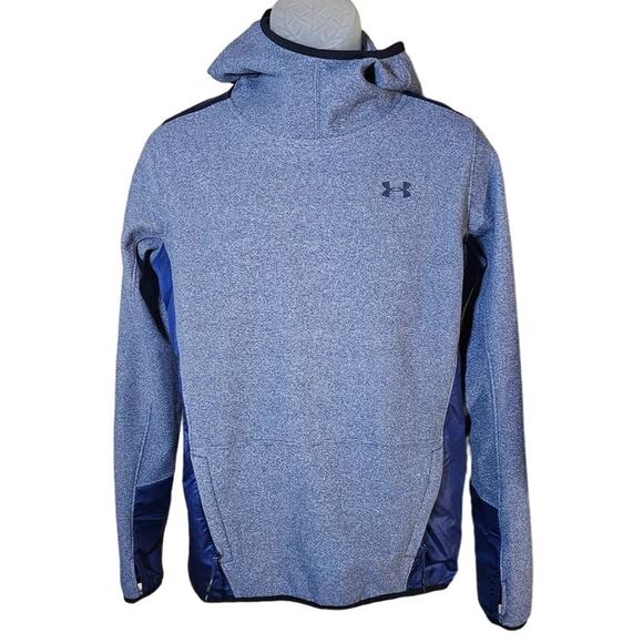 Women's Under Armour Cold Gear Hoodie Size Medium Blue - Picture 1 of 4